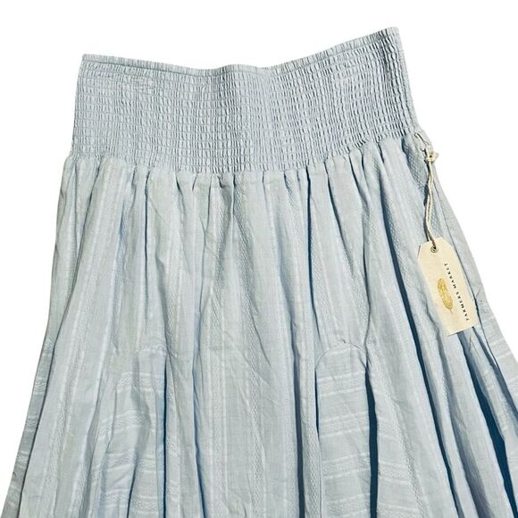 FARMERS MARKET NWT Boho Light Blue Midi Skirt XL - Picture 2 of 12